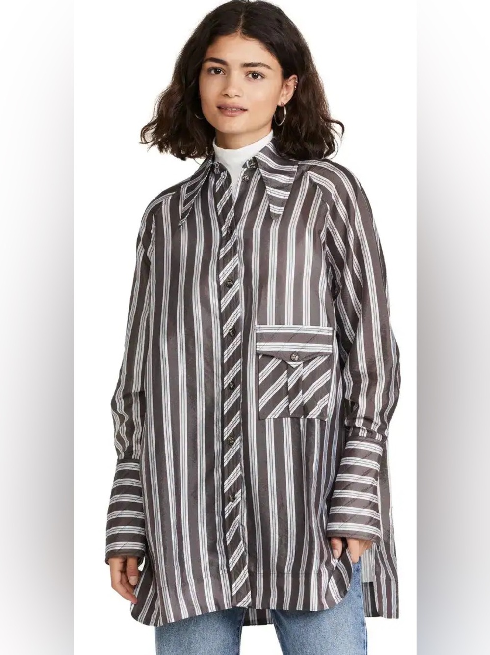 Ganni Lightweight Striped Shirt